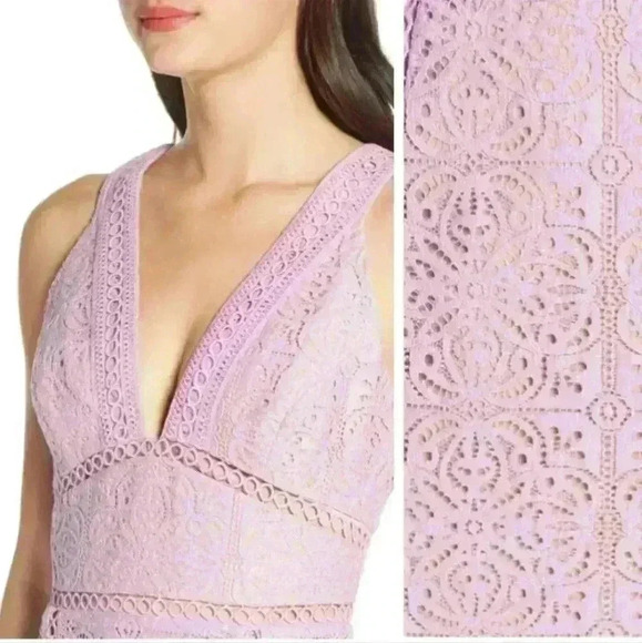 Dusty Pink Harlyn Lace Mini Dress Size XL - Picture 3 of 7
